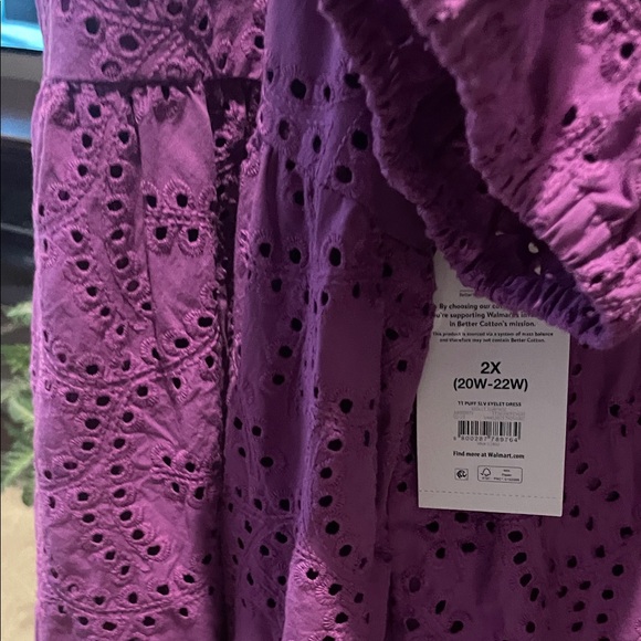 AND Time and Tru Purple Scoop Neck Top - Picture 9 of 12